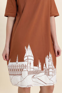 Zivame Harry Potter Knit Cotton Loungewear Dress - Caremal Cafe — thumbnail 7